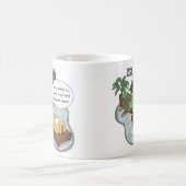 おもしろいクリスマスホリデーカートゥーントナカイセラピー コーヒーマグカップ (中央)