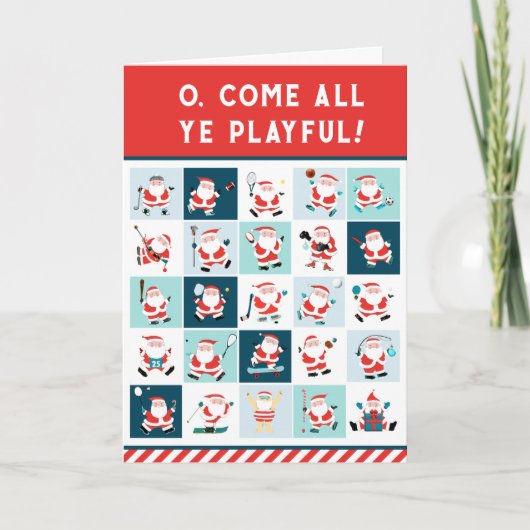 おもしろいクリスマスホリデースポーツカード シーズンカード (正面)