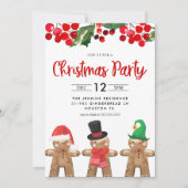 おもしろいクリスマスホリデーパーティー招待状 招待状 (正面)