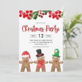 おもしろいクリスマスホリデーパーティー招待状 招待状 (スタンド正面)