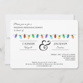 おもしろいクリスマスホリデーライトリハーサルディナー 招待状 (正面)