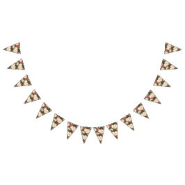 おもしろいクリスマスポインセティアスプレンダーホリデイ バンティングフラッグ