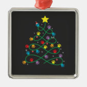 おもしろいクリスマスポーツリープピーポーズギフト メタルオーナメント (正面)