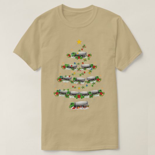 おもしろいクリスマスマッチングサンタセメントマイアートラックキリスト Tシャツ (デザイン正面)