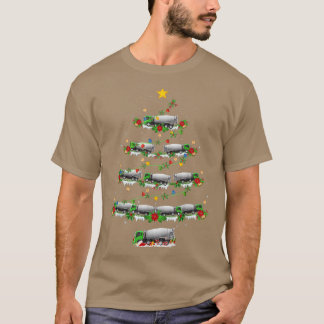 おもしろいクリスマスマッチングサンタセメントマイアートラックキリスト Tシャツ