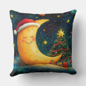 おもしろいクリスマスムーン銀河系お祝い クッション (裏面)