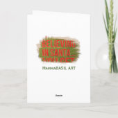 おもしろいクリスマスメッセージグリーティングカード! カード (裏面)