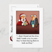 おもしろいクリスマスユーモアはがき シーズンポストカード (正面/裏面)