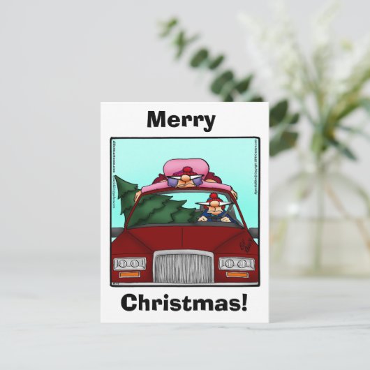 おもしろいクリスマスユーモアはがき シーズンポストカード (スタンド正面)