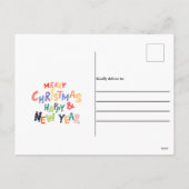 おもしろいクリスマスユーモアバウムキャットホリデーポストカード シーズンポストカード (裏面)