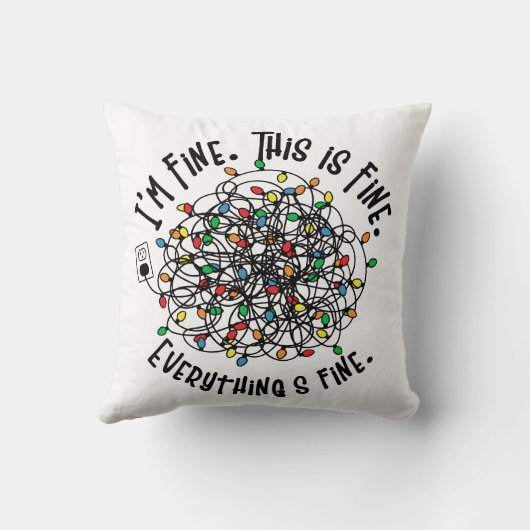 おもしろいクリスマスライトことわざ クッション (裏面)