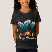 おもしろいクリスマスライトクリスマスパジャママナティー動物 Tシャツ (正面)