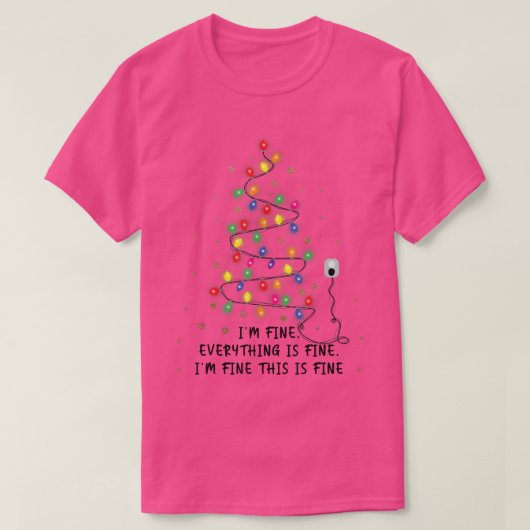 おもしろいクリスマスライトツリー素晴らしImすべて Tシャツ (デザイン正面)