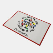 おもしろいクリスマスライト引用文ホリデーユーモア ドアマット (アングル)