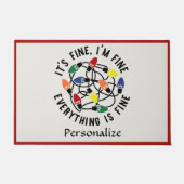 おもしろいクリスマスライト引用文ホリデーユーモア ドアマット (正面)