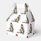 おもしろいクリスマスラクーンサンタハットクリスマス灯 フェイバーボックス (裏面サイド)