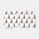 おもしろいクリスマスラクーンサンタハットクリスマス灯 フェイバーボックス (折り畳みなし)