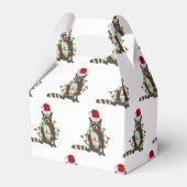 おもしろいクリスマスラクーンサンタハットクリスマス灯 フェイバーボックス (正面サイド)