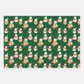 おもしろいクリスマスラッピング紙ギフトセット。 ラッピングペーパーシート (正面2)