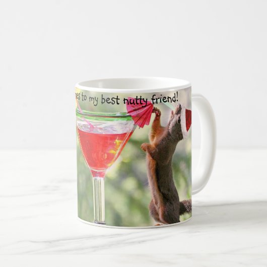 おもしろいクリスマスリス友だちマグカスタマイズ! コーヒーマグカップ (正面右)