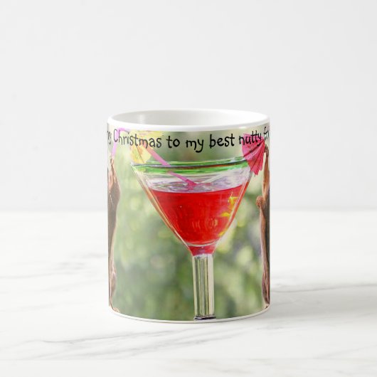 おもしろいクリスマスリス友だちマグカスタマイズ! コーヒーマグカップ (中央)