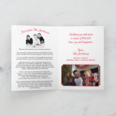 おもしろいクリスマスリースフォトフレーム家族ニュースレター シーズンカード (内部)