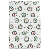 おもしろいクリスマスリース ミディアムペーパーバッグ (正面)