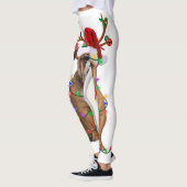 おもしろいクリスマスレスリングクリスマス レギンス (左)