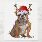 おもしろいクリスマスレスリングクリスマス ワインラベル (シングルラベル)