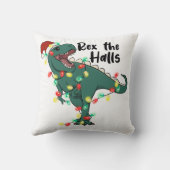 おもしろいクリスマスレックスザホールズTレックス クッション (裏面)