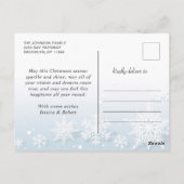 おもしろいクリスマスレッドファームトラック ポストカード (裏面)