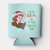 おもしろいクリスマスレトロラムウーマンレディホリデー 缶クーラー (正面)