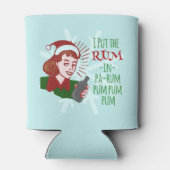 おもしろいクリスマスレトロラムウーマンレディホリデー 缶クーラー (裏面)