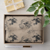 おもしろいクリスマスレトロヴィンテージサンタクラフトパターン 薄葉紙 (ギフト)