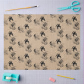 おもしろいクリスマスレトロヴィンテージサンタクラフトパターン 薄葉紙 (クラフト)