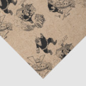 おもしろいクリスマスレトロヴィンテージサンタクラフトパターン 薄葉紙 (詳細)