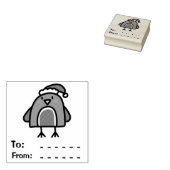 おもしろいクリスマスロビンキッズギフトラベル ラバースタンプ (押印)