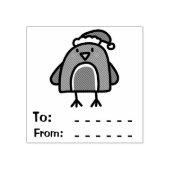 おもしろいクリスマスロビンキッズギフトラベル ラバースタンプ (インプリント)