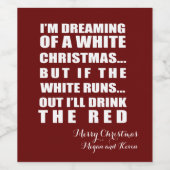 おもしろいクリスマスワインボトルラパーソナライズされたベル ワインラベル (シングルラベル)