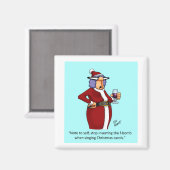 おもしろいクリスマスワインマグネット マグネット (正面/裏面)