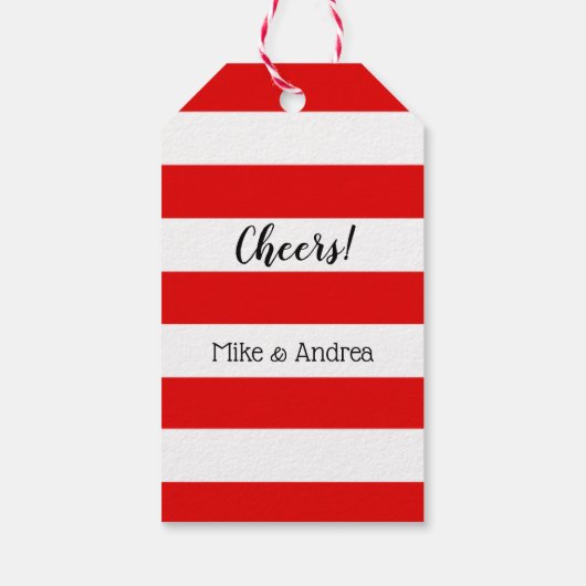 おもしろいクリスマスワイン/シャンパンボトルパーソナライズされた ギフトタグ (裏面)