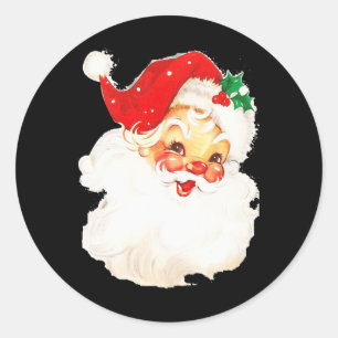 おもしろいクリスマスヴィンテージサンタセントニコラス幼児 ラウンドシール