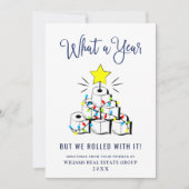 おもしろいクリスマス企業の シーズンカード (正面)