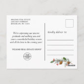 おもしろいクリスマス企業の ポストカード (裏面)