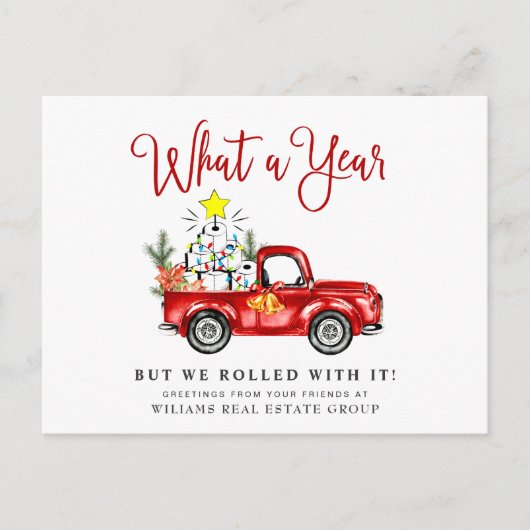 おもしろいクリスマス企業の ポストカード (正面)