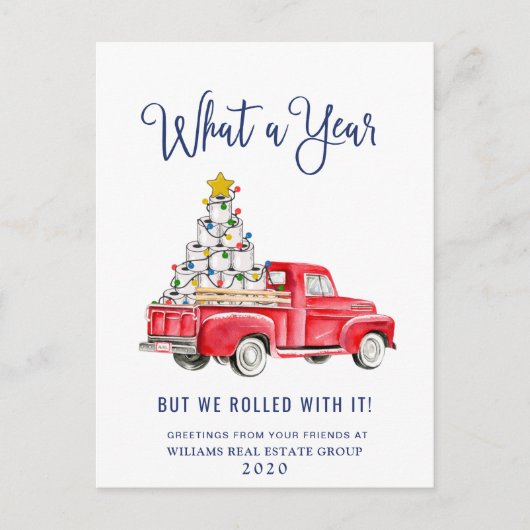 おもしろいクリスマス企業の ポストカード (正面)