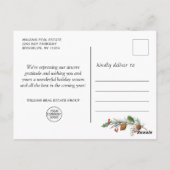 おもしろいクリスマス企業の ポストカード (裏面)