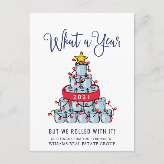 おもしろいクリスマス企業の ポストカード (正面)