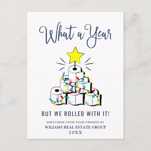 おもしろいクリスマス企業の ポストカード (正面)