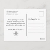 おもしろいクリスマス企業の ポストカード (裏面)